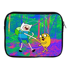 Jake And Finn Adventure Time Landscape Forest Saturation Apple Ipad 2/3/4 Zipper Cases by Sarkoni