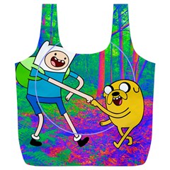 Jake And Finn Adventure Time Landscape Forest Saturation Full Print Recycle Bag (xl) by Sarkoni