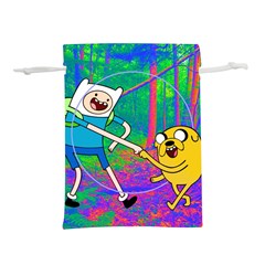 Jake And Finn Adventure Time Landscape Forest Saturation Lightweight Drawstring Pouch (l) by Sarkoni