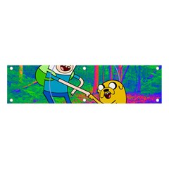 Jake And Finn Adventure Time Landscape Forest Saturation Banner And Sign 4  X 1  by Sarkoni