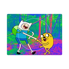 Jake And Finn Adventure Time Landscape Forest Saturation Premium Plush Fleece Blanket (mini) by Sarkoni