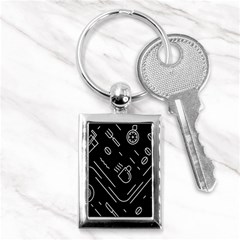 Coffee Background Key Chain (rectangle) by Bedest