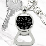 Coffee Background Bottle Opener Key Chain Front