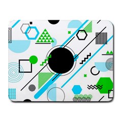 Geometric Shapes Background Small Mousepad by Bedest