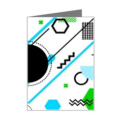 Geometric Shapes Background Mini Greeting Card by Bedest