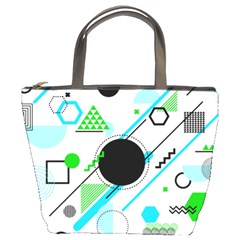 Geometric Shapes Background Bucket Bag