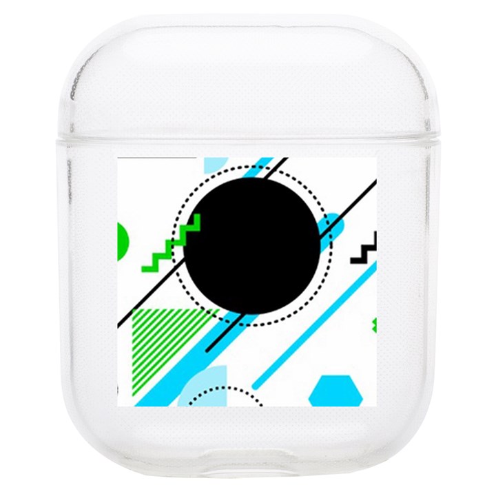 Geometric Shapes Background Soft TPU AirPods 1/2 Case