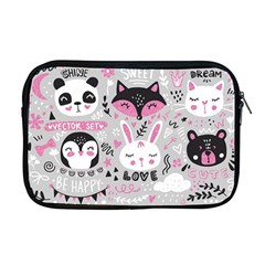 Big Set With Cute Cartoon Animals Bear Panda Bunny Penguin Cat Fox Apple Macbook Pro 17  Zipper Case by Bedest