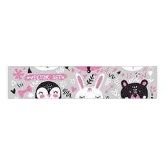 Big Set With Cute Cartoon Animals Bear Panda Bunny Penguin Cat Fox Velvet Scrunchie by Bedest