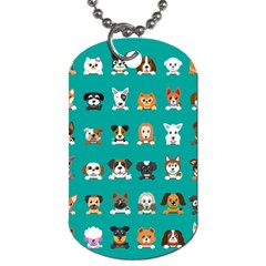 Different Type Vector Cartoon Dog Faces Dog Tag (one Side) by Bedest