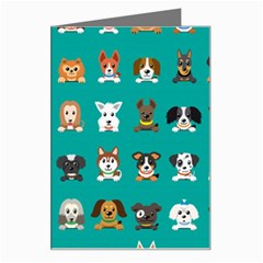 Different Type Vector Cartoon Dog Faces Greeting Card by Bedest