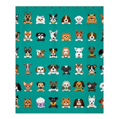 Different Type Vector Cartoon Dog Faces Shower Curtain 60  X 72  (medium) 