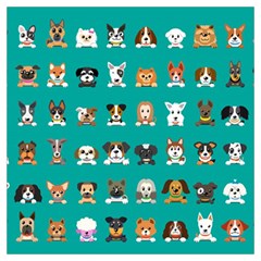 Different Type Vector Cartoon Dog Faces Lightweight Scarf  by Bedest