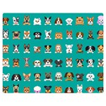 Different Type Vector Cartoon Dog Faces Premium Plush Fleece Blanket (Medium) 60 x50  Blanket Front