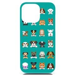 Different Type Vector Cartoon Dog Faces Iphone 14 Pro Max Black Uv Print Case by Bedest