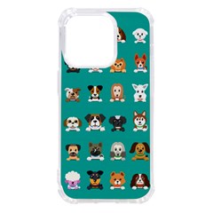 Different Type Vector Cartoon Dog Faces Iphone 14 Pro Tpu Uv Print Case by Bedest