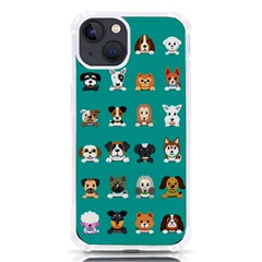 Different Type Vector Cartoon Dog Faces Iphone 13 Tpu Uv Print Case by Bedest