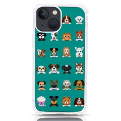 Different Type Vector Cartoon Dog Faces Iphone 13 Mini Tpu Uv Print Case by Bedest