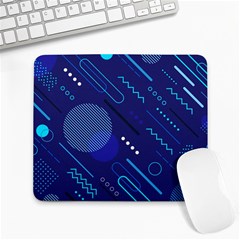 Classic Blue Background Abstract Style Large Mousepad by Bedest