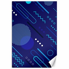 Classic Blue Background Abstract Style Canvas 20  X 30  by Bedest