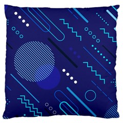 Classic Blue Background Abstract Style Large Cushion Case (one Side) by Bedest