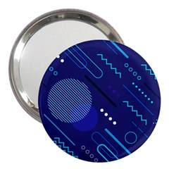 Classic Blue Background Abstract Style 3  Handbag Mirrors by Bedest