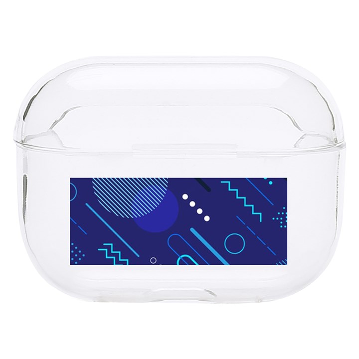 Classic Blue Background Abstract Style Hard PC AirPods Pro Case