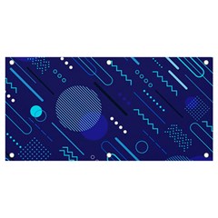 Classic Blue Background Abstract Style Banner And Sign 4  X 2 