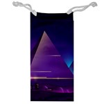 Egyptian Pyramids Night Landscape Cartoon Jewelry Bag Front