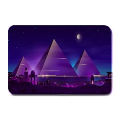 Egyptian Pyramids Night Landscape Cartoon Plate Mats by Bedest