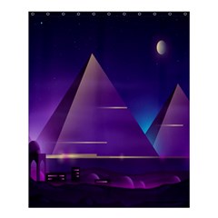 Egyptian Pyramids Night Landscape Cartoon Shower Curtain 60  X 72  (medium)  by Bedest