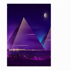 Egyptian Pyramids Night Landscape Cartoon Large Garden Flag (two Sides) by Bedest