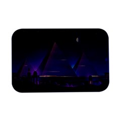 Egyptian Pyramids Night Landscape Cartoon Open Lid Metal Box (silver)  