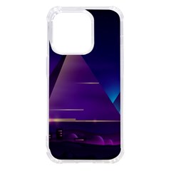 Egyptian Pyramids Night Landscape Cartoon Iphone 14 Pro Tpu Uv Print Case by Bedest