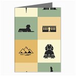 Egyptian Flat Style Icons Greeting Cards (Pkg of 8) Left