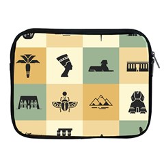 Egyptian Flat Style Icons Apple Ipad 2/3/4 Zipper Cases by Bedest