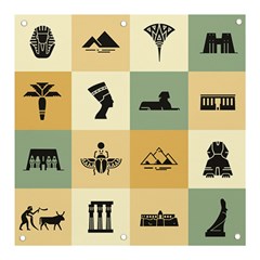 Egyptian Flat Style Icons Banner And Sign 3  X 3  by Bedest