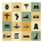 Egyptian Flat Style Icons Banner and Sign 3  x 3  Front