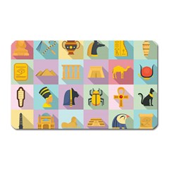 Egypt Icons Set Flat Style Magnet (rectangular) by Bedest