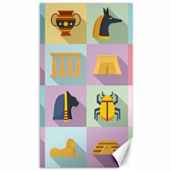 Egypt Icons Set Flat Style Canvas 40  X 72  by Bedest