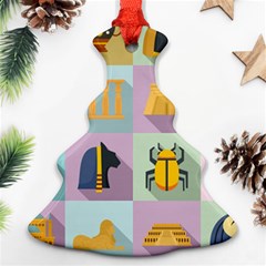 Egypt Icons Set Flat Style Christmas Tree Ornament (two Sides) by Bedest