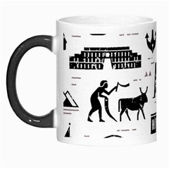 Dark Seamless Pattern Symbols Landmarks Signs Egypt Morph Mug by Bedest