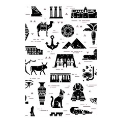 Dark Seamless Pattern Symbols Landmarks Signs Egypt Shower Curtain 48  X 72  (small)  by Bedest