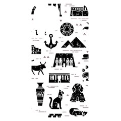 Dark Seamless Pattern Symbols Landmarks Signs Egypt Iphone 14 Black Uv Print Case by Bedest