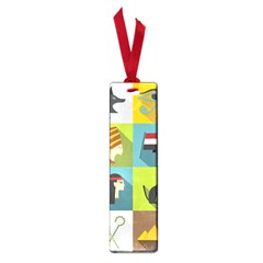 Egypt Travel Items Icons Set Flat Style Small Book Marks by Bedest