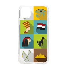 Egypt Travel Items Icons Set Flat Style Iphone 11 Tpu Uv Print Case by Bedest