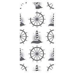 Marine Nautical Seamless Pattern With Vintage Lighthouse Wheel iPhone 14 Plus Black UV Print Case