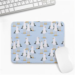 Cute Seagulls Seamless Pattern Light Blue Background Small Mousepad by Bedest