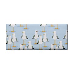 Cute Seagulls Seamless Pattern Light Blue Background Hand Towel by Bedest