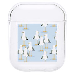 Cute Seagulls Seamless Pattern Light Blue Background Hard Pc Airpods 1/2 Case by Bedest